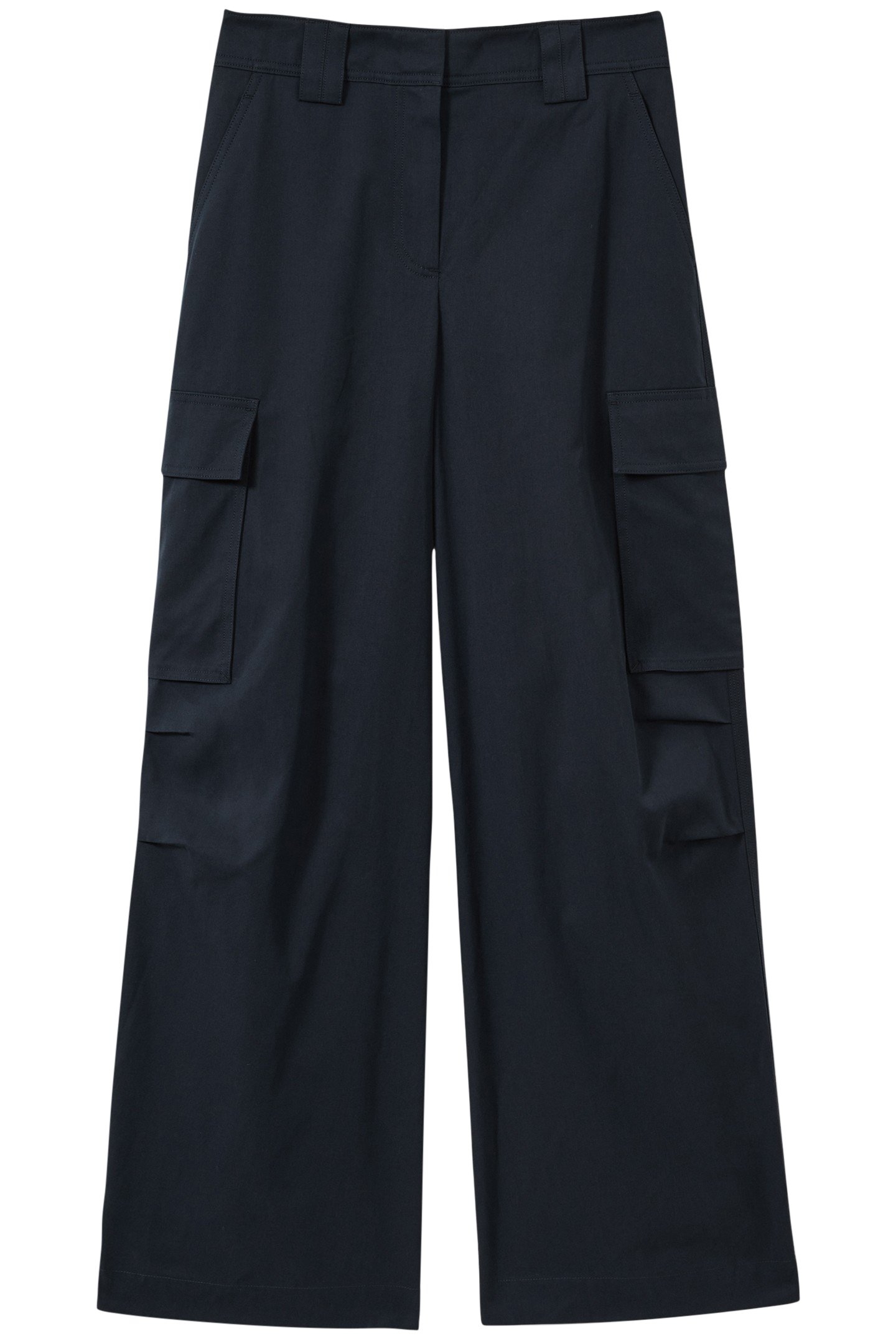 AVA WIDE LEG COMBAT TROUSER NAVY 3