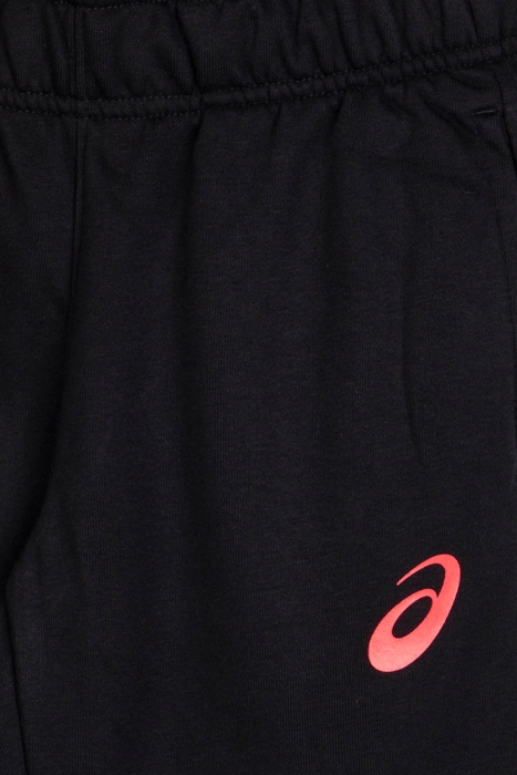 ASICS BIG LOGO SWEAT PANT PERFORMANCE BLACK/LASER PINK 3