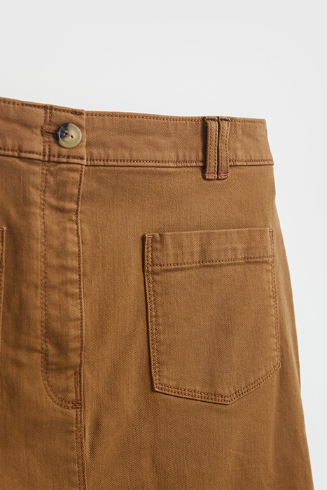 MELODY COTTON SKIRT DARK TAN 3