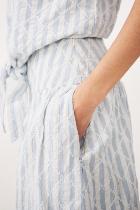 CLAUDIA TIERED COTTON SKIRT IVORY 2