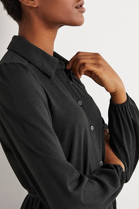 TIERED JERSEY MINI SHIRT DRESS CHK 4