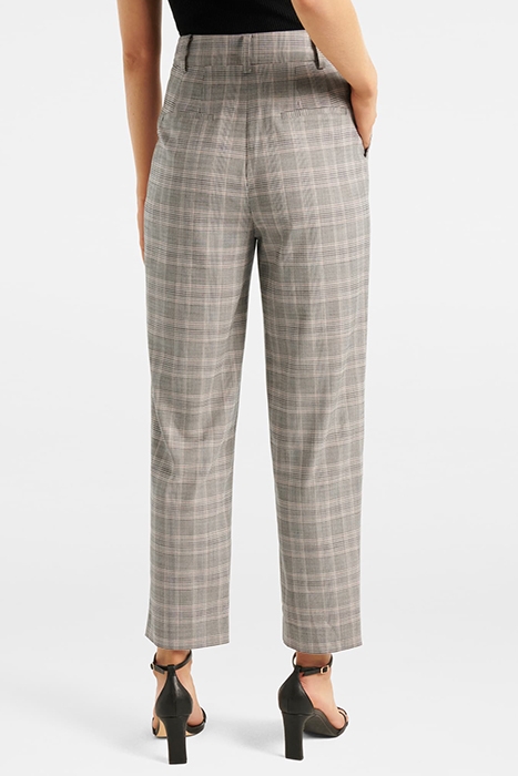 MONIQUE TAPERED CHECK PANTS BROWN CHECK SUIT 2