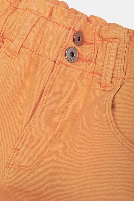 GA-COLOURED PAPERBAG DENIM SHORT JILL&MITCH BY SHOEBY ORANGE 3