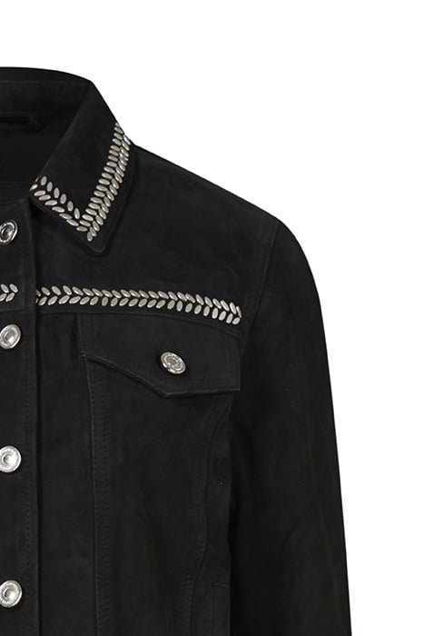 DELVY SUEDE TRUCKER WASHED BLACK 6