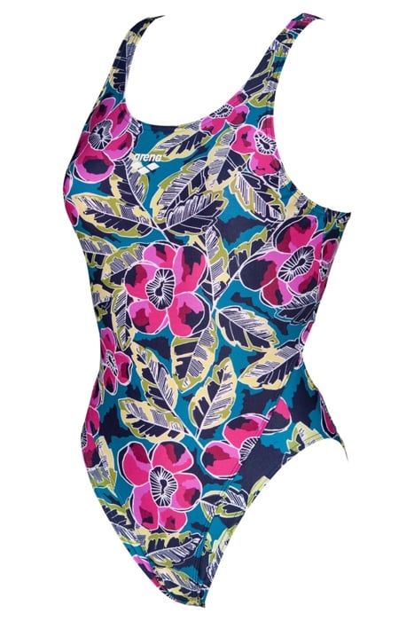 W TROPICAL SKETCH SWIM TECH ONE PIECE GREEN MULTI 8