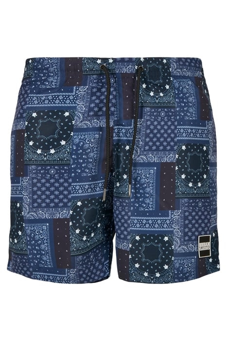 PATTERN SWIM SHORTS NAVY BANDANA AOP 4