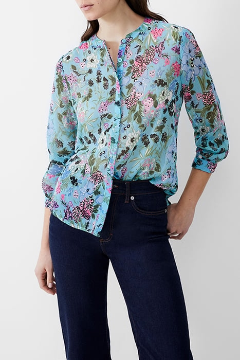 BLOSSOM HIBISCUS L/S HENLEY STILL WATER 1