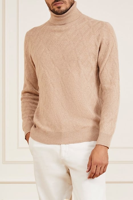 GUESS ECO LS TN RHOMBUS STITCH HERB TAN 1