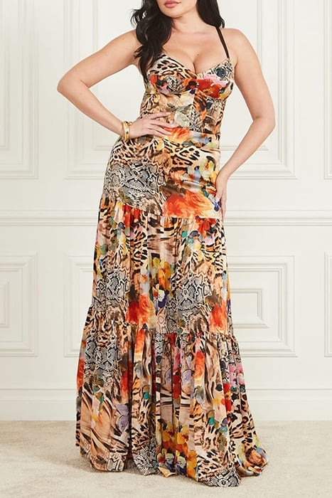 MARCIANO BY GUESS BLOSSOM SKIRT WILD FLOWER FALL PRINT 3