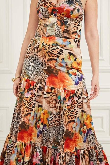 MARCIANO BY GUESS BLOSSOM SKIRT WILD FLOWER FALL PRINT 6