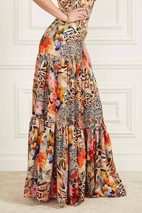 MARCIANO BY GUESS BLOSSOM SKIRT WILD FLOWER FALL PRINT 5