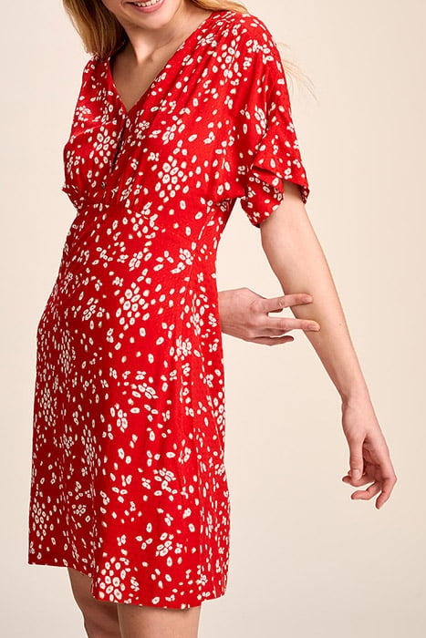 RAVEN - CHERRY DRESS WITH ABSTRACT FLORAL PRINT 4