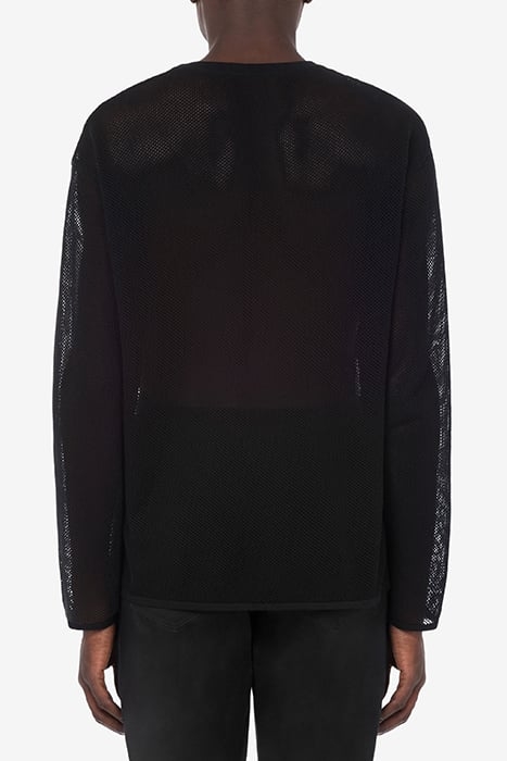 DOUBLE SMILEY® LOGO MESH SHIRT BLACK 2