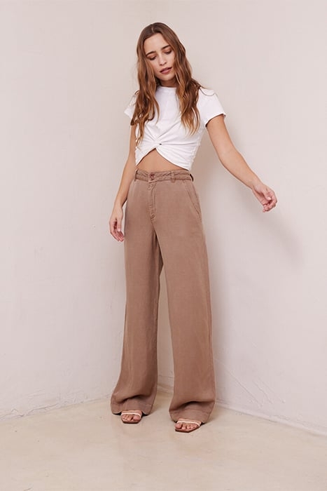 HARPER CLEAN HEM HIGH WAIST MOCHA CHOCOLATE 3