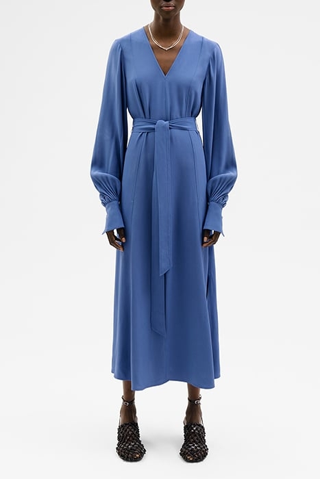 DIONNE SHORT ANKLE LENGTH MIDI DRESS OCEAN BLUE 1