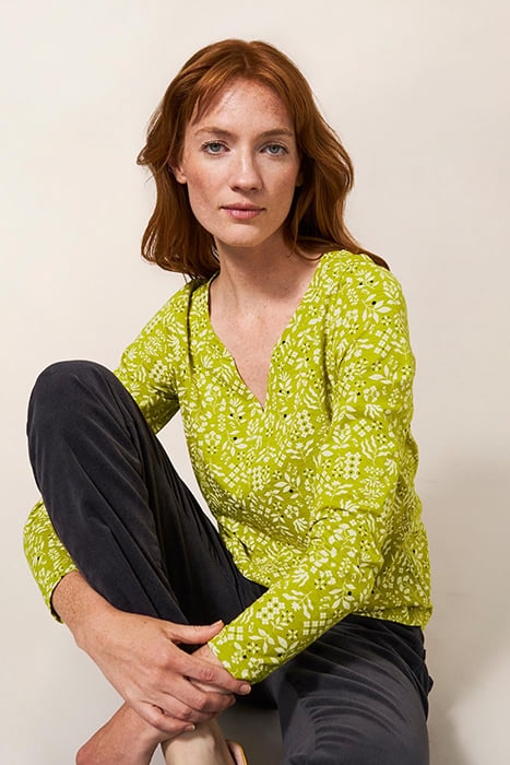 NELLY TEE CHARTREUSE PRINTED 3