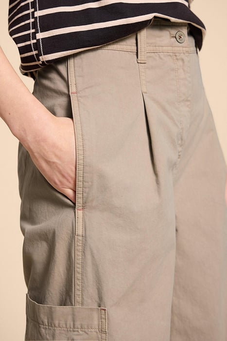 CARLIE WIDE LEG CARGO TROUSER LIGHT NATURAL 4