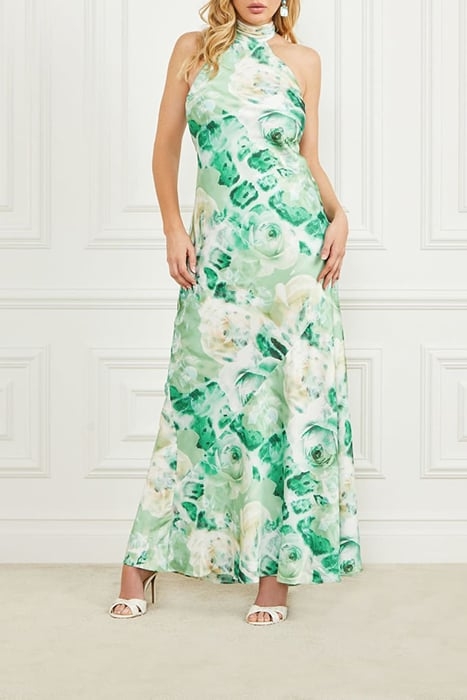 SOPHIA LONG DRESS ROSES BOUQUET PRINT 6