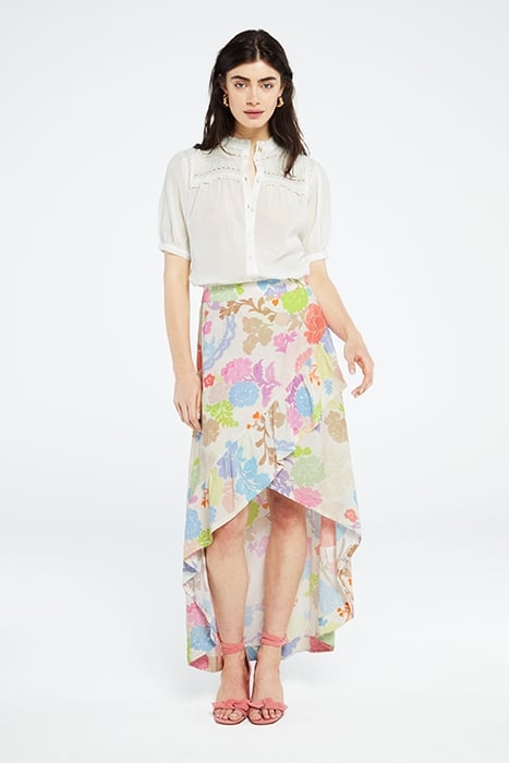 KAIA SKIRT CREAM WHITE /PINK PA 1