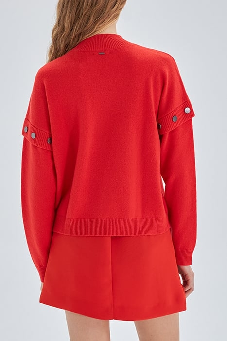 TANGERINE KNIT SWEATER, PRESS STUDS ON SLEEVES 2