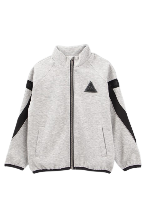 BOYS’ GREY CARDIGAN WITH BLACK AND REFLECTIVE DETAILS 1