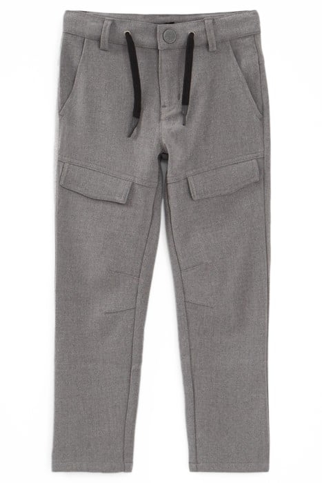 BOYS’ GREY BAGGY TROUSERS WITH COMBAT POCKETS 1
