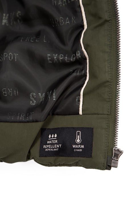 BOYS’ KHAKI DOUBLE OPENING POCKET PADDED JACKET 6