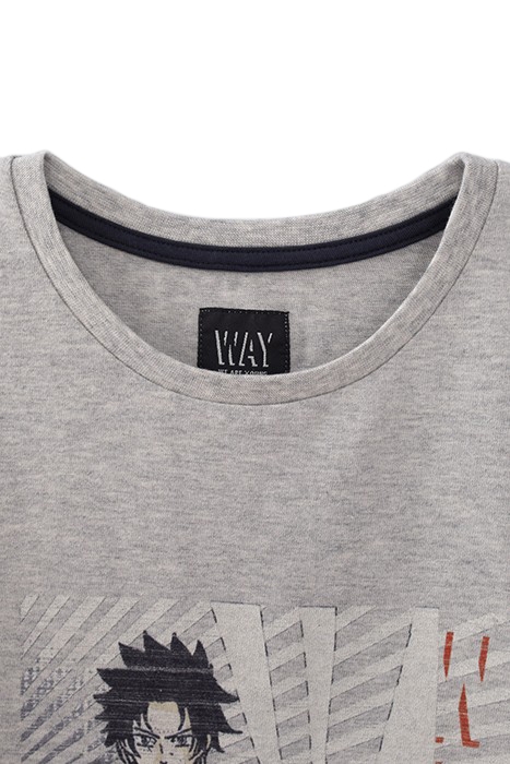 BOYS’ GREY BASKETBALL PLAYER-MANGA IMAGE T-SHIRT 6
