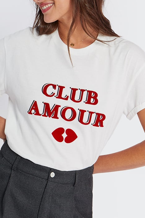 OFF-WHITE FLOCKED SLOGAN ROUND-NECK T-SHIRT 3