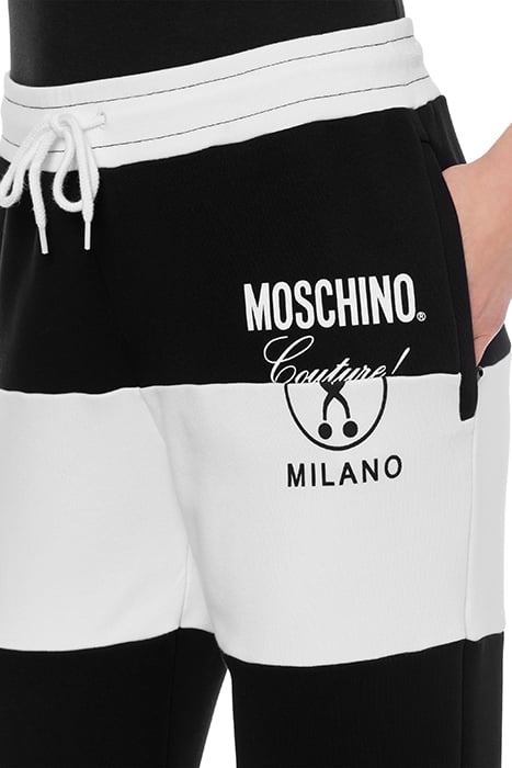 BLACK & WHITE FLEECE JOGGING WHITE 4