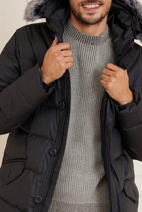 GUESS ECO REAL DOWN LONG JACKE JET BLACK A996 7