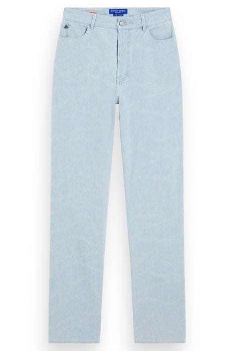 THE RIPPLE AUTHENTIC STRAIGHT JEANS — INDIGO WAVE JACQUARD I 4