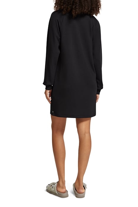TUCK DETAIL JERSEY DRESS EVENING BLACK 3