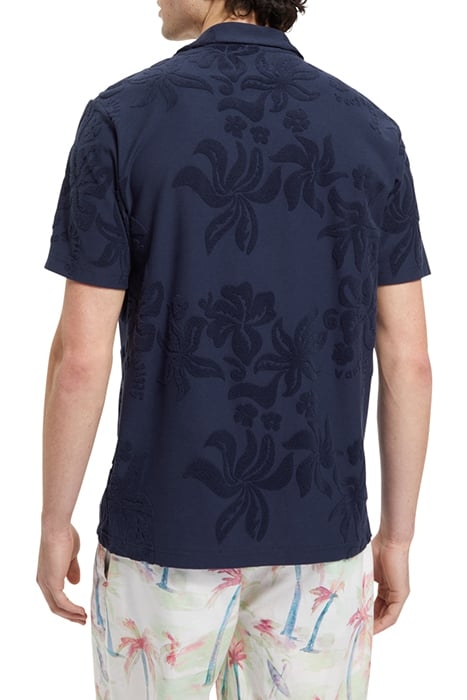 TERRY JACQUARD SHORT SLEEVE SH NAVY BLUE 2