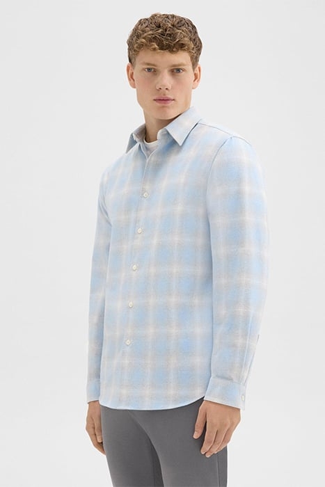 IRVING SHIRT IN COTTON-BLEND FLANNEL BLUE MULTI 3