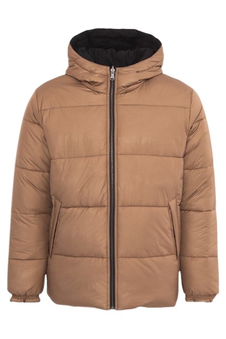 BLACK/BEIGE WATER REPELLENT REVERSIBLE JACKET BLACK 4