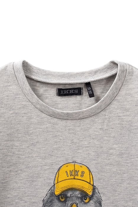 BOYS’ GREY T-SHIRT WITH AMERICAN EAGLE IMAGE GREY 3