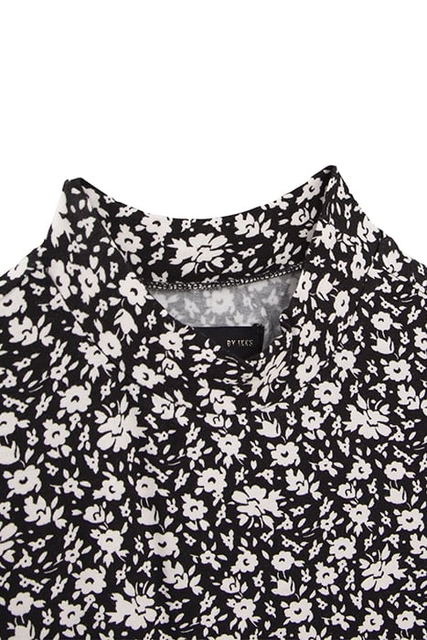 GIRLS’ BLACK FLORAL PRINT DRESS BLACK 3