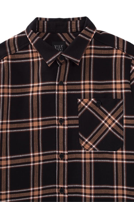 BOYS’ BLACK, CAMEL, ECRU CHECK SHIRT BLACK 3