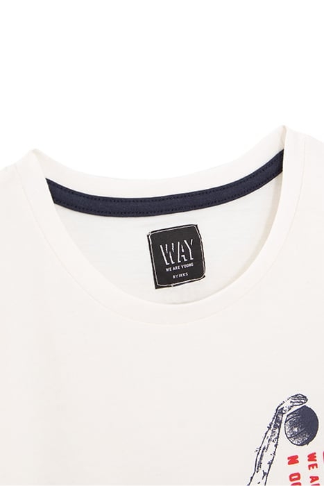 BOYS’ WHITE BASKETBALL PLAYER IMAGE T-SHIRT OFF-WHITE 3