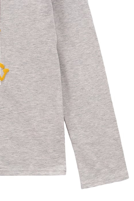 BOYS’ GREY DOUBLE IMAGE AND FLOCKED T-SHIRT GREY 4