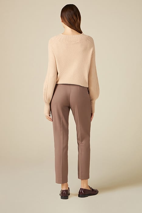 LEATHER EFFECT JOGGERS WITH CHAIN DETAIL NATURAL 2