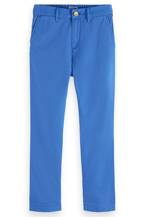 LOOSE-TAPERED-FIT COTTON LINEN PANTS TILE BLUE 1
