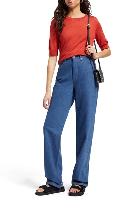 SHORT SLEEVED CREW NECK PULLOVER RUSTIC CORAL 3