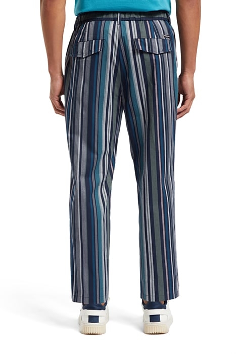 SEASONAL- LOOSE FIT BLANKET ST NAVY MULTI STRIPE 2