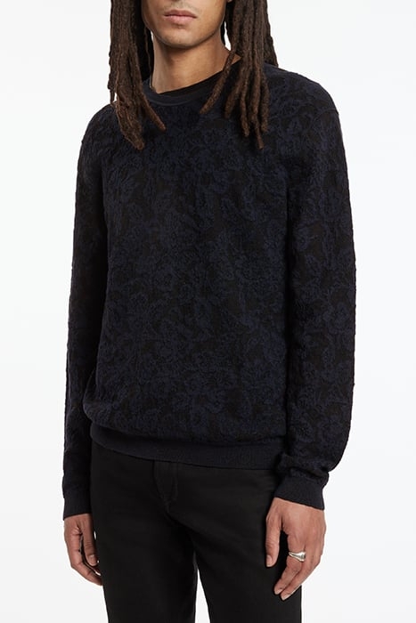 NOLAN REGULAR FIT LONG SLV CREWNECK WITH NAVY 1