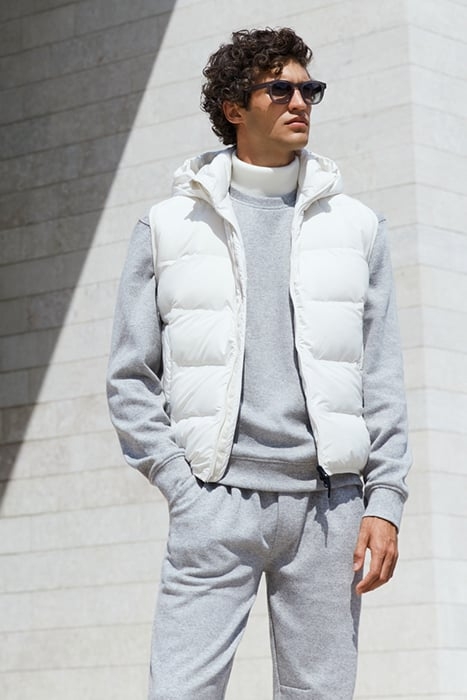 GUNNER | COTTON CASHMERE SWEATER LIGHT GREY MELANGE 3