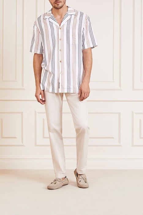 BILLY BOWLING SHIRT BLACK BROWN CASUAL STRIPES 3