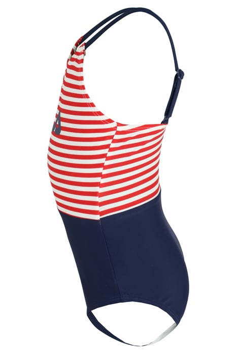 SINAH SWIMSUIT AOP BLACK IRIS-TRUE RED/BRIGHT WHITE STRIPED 3