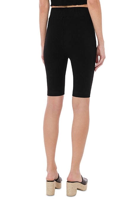 LOGO PATCH KNITTED CYCLING SHORTS BLACK 2